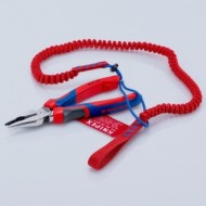 Cleste combinat cu varf ascutit, strat protector negru lustruit si manere cu manson bicomponent, L 185 mm, Knipex