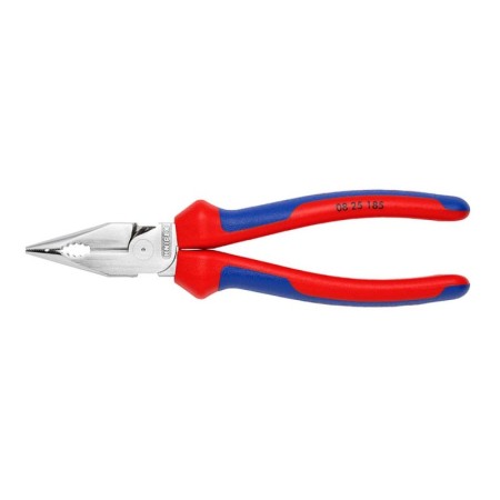 Cleste combinat cu varf ascutit, cu suprafata cromata si manere cu manson bicomponent, L 185 mm, Knipex