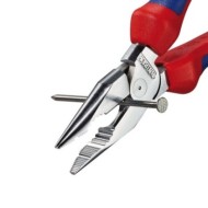 Cleste combinat cu varf ascutit, cu suprafata cromata si manere cu manson bicomponent, L 185 mm, Knipex