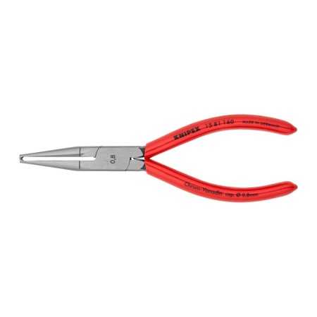 Cleste dezizolator pentru cabluri subtiri, cu strat protector negru lustruit si manere cu manson din plastic, dezizolare Ø 0.8 mm, Knipex