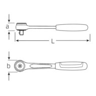 Antrenor cu clichet, reversibil, telescopic, Stahlwille