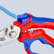 Foarfeca inclinata pentru electricieni cu suprafata lustruita si manere cu manson bicomponent, Knipex