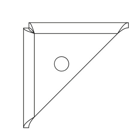 Suport unghiular, dimensiune 102 x 102 x 46 mm ,Rocast