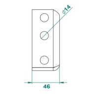 Suport unghiular, dimensiune 102 x 102 x 46 mm ,Rocast