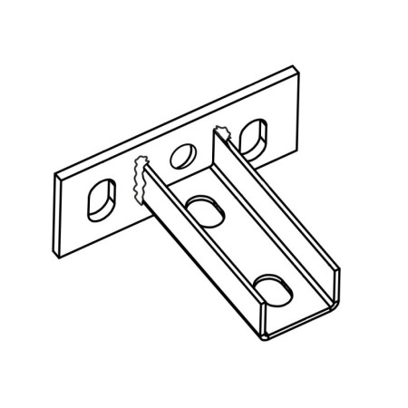 Suport Orizontal de sustinere pentru profile 27x15, 27x18, 28x30 mm ,Rocast