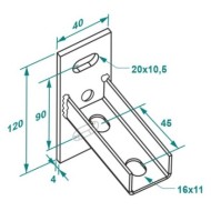 Suport Vertical de sustinere pentru profile 27x15, 27x18, 28x30 ,Rocast