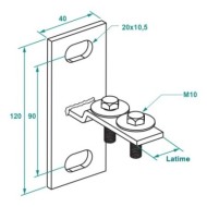 Suport Vertical pentru profile 27x15, 27x18, 28x30 mm ,Rocast