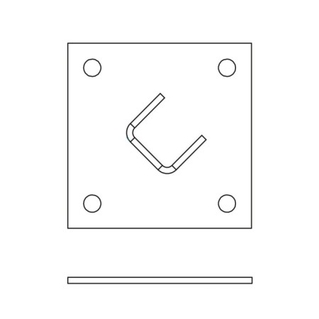 Suport in unghi de 45° pentru profile 41x41 mm ,Rocast