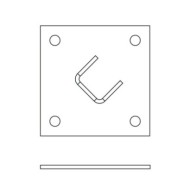 Suport in unghi de 45° pentru profile 41x41 mm ,Rocast