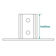 Suport in unghi de 45° pentru profile 41x41 mm ,Rocast