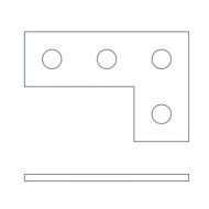 Suport L, 80 x 80 x 5 mm pentru profile 41 x 21, 41 x 41 mm, Rocast