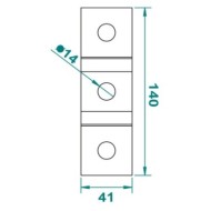 Brida zincata  135 x 27 x 5  pt. profile 41 x 21, 41 x 41 ,Rocast