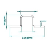 Brida zincata  135 x 48 x 5  pt. profile 41 x 21, 41 x 41 ,Rocast