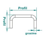 Conector 184 x 25 pt. profile 41 x 21, 41 x 41 ,Rocast