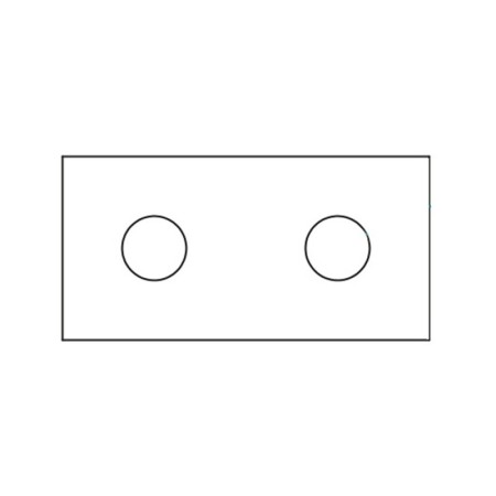 Conector cu 2 gauri, 80 x 40 x 5 mm,  plat zincat, drept pt. profile 41 x 21, 41 x 41 ,Rocast