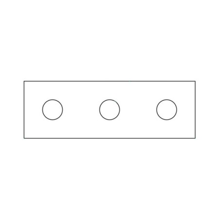 Conector cu 3 gauri, 120 x 40 x 5 mm, plat zincat, drept pt. profile 41 x 21, 41 x 41 ,Rocast