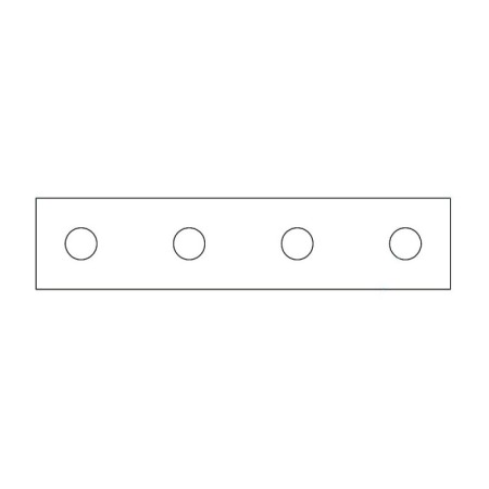 Conector cu 4 gauri, 160 x 40 x 5 mm, plat zincat, drept pt. profile 41 x 21, 41 x 41 ,Rocast