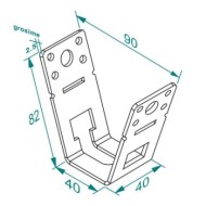 Suport tavan V, RMTT04S, 90 x 82 x 40 x 2.5 mm ,Rocast