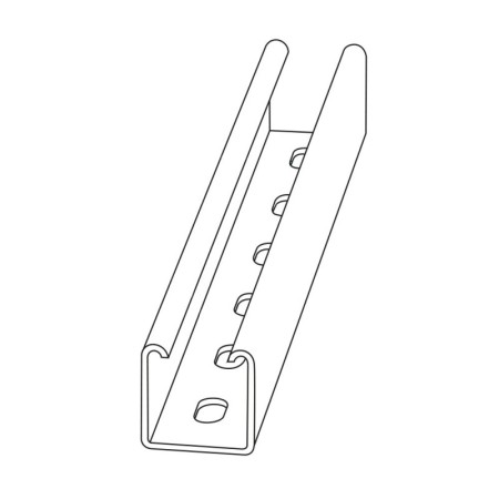 Profile perforate dintate, sectiune 41 x 41 mm ,Rocast