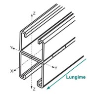 Profil dublu, C8341 fara perforatii ,Rocast