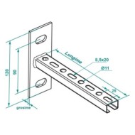 Consola suport CL27, Sectiune 27 x 18 mm, Zincata ,Rocast