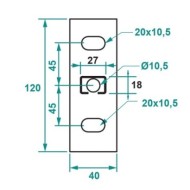 Consola suport CL27, Sectiune 27 x 18 mm, Zincata ,Rocast