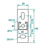 Consola suport CL41, Sectiune 41 x 41 mm , Zincata ,Rocast