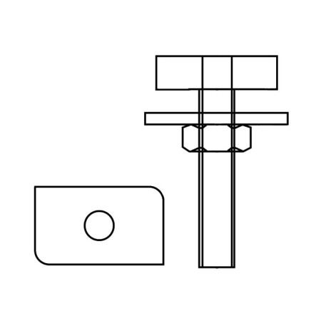 Bolt de fixare zincat pentru profile 41 x 21 si 41 x 41 ,Rocast