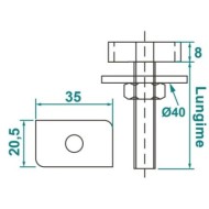 Bolt de fixare zincat pentru profile 41 x 21 si 41 x 41 ,Rocast