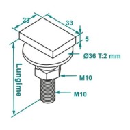 Bolt de fixare zincate pentru profile 38x40 si 40x60 ,Rocast