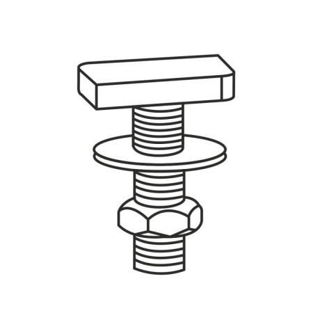 Bolt de fixare zincate pentru profile 27x18 si 28x30 ,Rocast