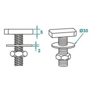 Bolt de fixare zincate pentru profile 27x18 si 28x30 ,Rocast