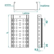 Paturi de cabluri, tabla zincata, perforata, L = 3m ,Rocast