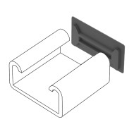 Capac din plastic 41 x 21 pentru profile - PVC ,Rocast