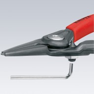 Cleste de precizie Heavy Duty pentru inele de siguranta interioare cu limitator de deschidere si articulatie cu bolt, Knipex