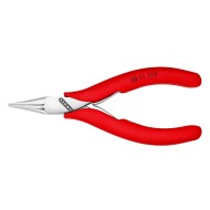 Cleste de precizie de prindere pentru electronisti, suprafata lustruita si manere cu manson din plastic, L 115 mm, Knipex