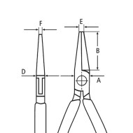 Cleste de precizie de prindere pentru electronisti, suprafata lustruita si manere cu manson din plastic, L 115 mm, Knipex