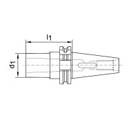 Adaptor cu fanta de extractie, DIN 69871 - con Morse, FORTIS