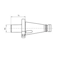 Adaptor cu fanta de extractie, DIN 2080 - con Morse, FORTIS