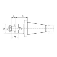 Portscule prindere conform DIN 2080, pentru freze cilindrice cu canal longitudinal, FORTIS