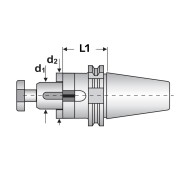 Portscule prindere conform DIN 69871 AD, pentru freze cilindrice cu canal longitudinal, CANELA