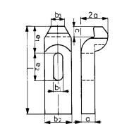 Bride de fixare cotite, DIN 6316, FORMAT