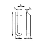 Bride de fixare tesite, DIN 6315-B, FORMAT