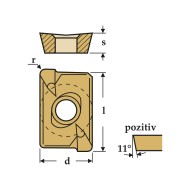 Placute paralelipipedice 85 grade, APKT, CANELA