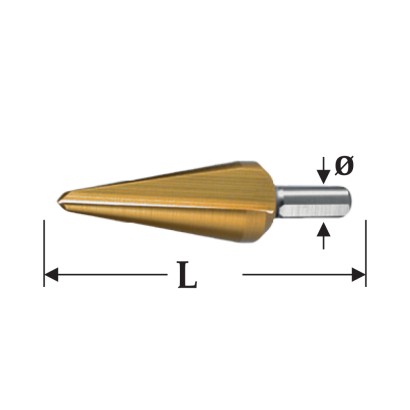 Burghie conice HSS-TiN -...