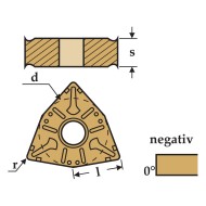 Placuta trigonala - WNMG-TC, cod ISO WNMG 080408-TC, material TS20, CANELA