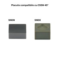 Suporti ceramici cu placuta fixata cu clema - CSSN 45° pentru strunjire interioara