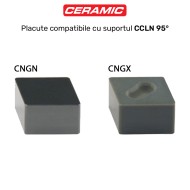 Suporti ceramici cu placuta fixata cu clema - CCLN 95°, CANELA