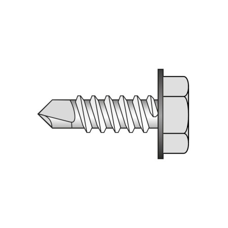 Surub autoforant cu cap hex forma "k" DIN 7504, Rocast