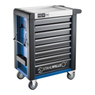 Dulap mobil pentru scule, 8 sertare, model 95/8A, culoare albastra, L x l 823 x 1021 mm, capacitate de incarcare 750 kg, Stahlwille